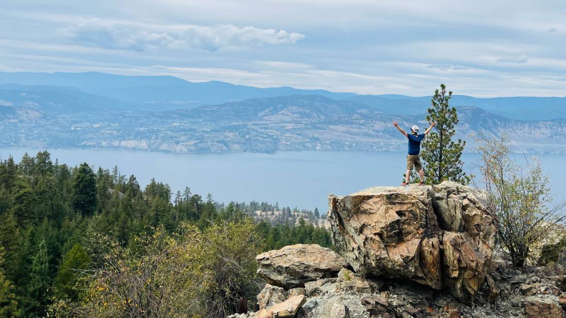 From here, it's a breezy coast downhill to the Naramata Bench | <i>Rob Feakins</i>