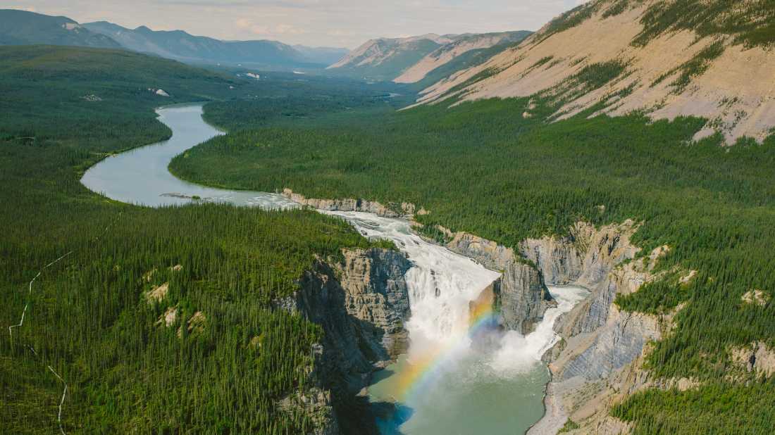 Aerial view of Virginia Falls, Northwest Territories | Darren Roberts Photography